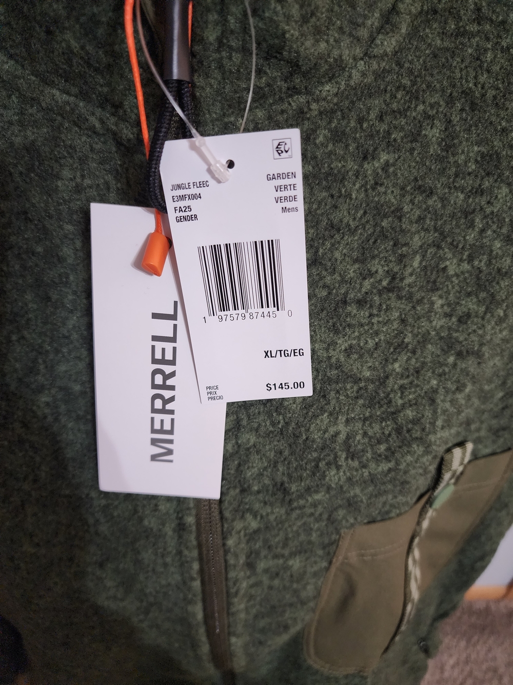 Merrell Green Fleece Jacket - Picture 5 of 7